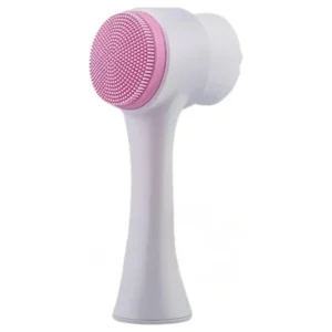 2 in 1 facial cleansing brush – ultra soft bristles & silicone exfoliator, deep cleansing, waterproof & portable