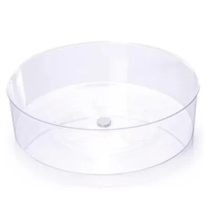 Home 360° rotating organizer – clear multi purpose round storage tray, 30 cm acrylic turntable