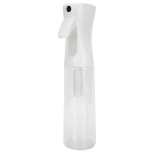 Home continuous spray bottle – 300ml fine mist refillable sprayer for hair, plants, and cleaning (clear)