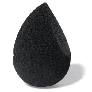 Home makeup sponge – black flat drop edition for foundation, concealer, and powder application
